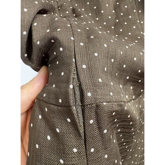 Alexis Brown Polka Dot Dress Retail $395 Old Money Preppy Luxury Designer Twee L - Picture 6 of 10